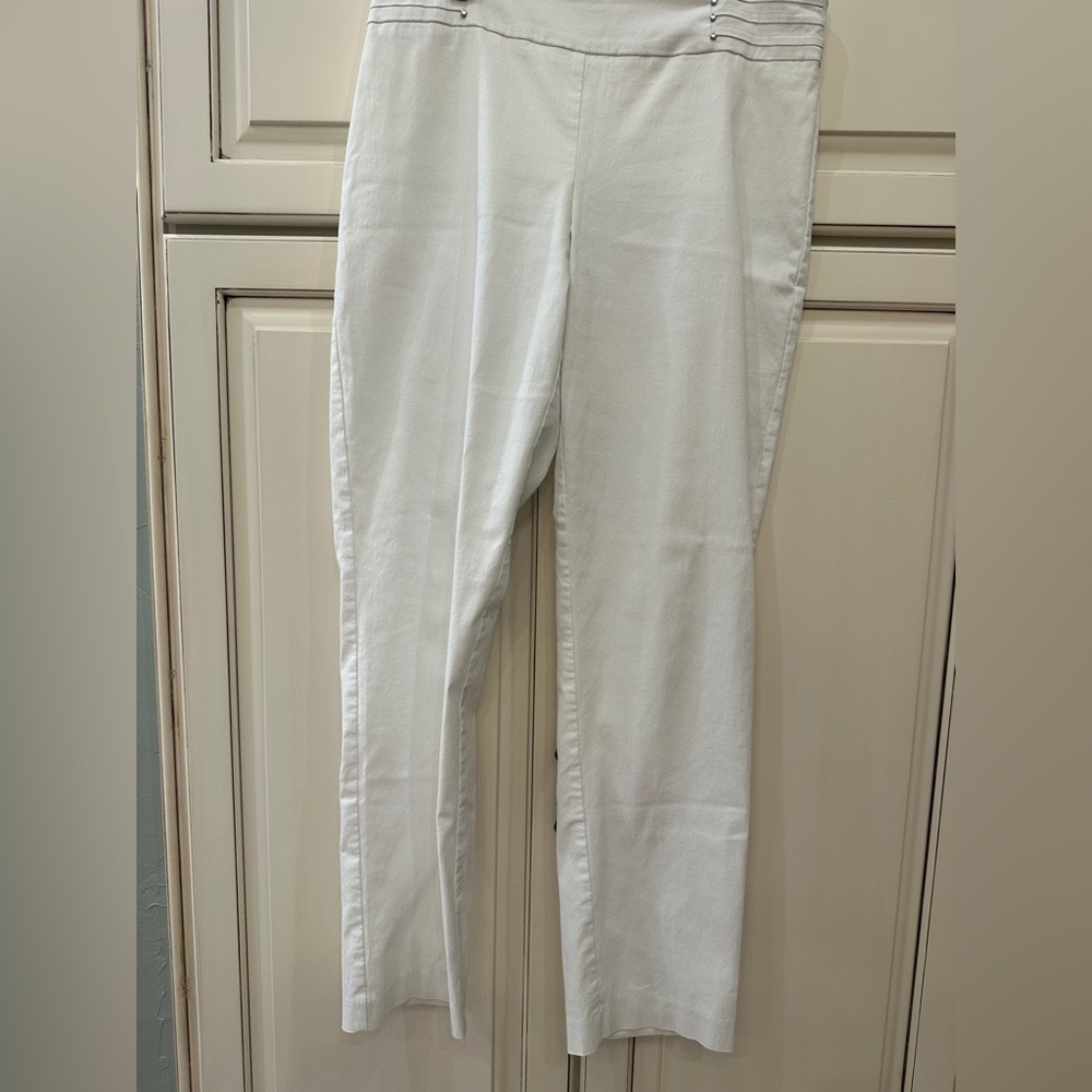 Slide On White Women's‎ Pants